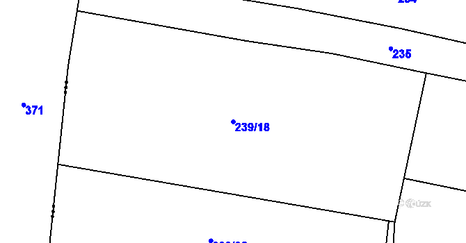 Parcela st. 239/18 v KÚ Páleč u Zlonic, Katastrální mapa