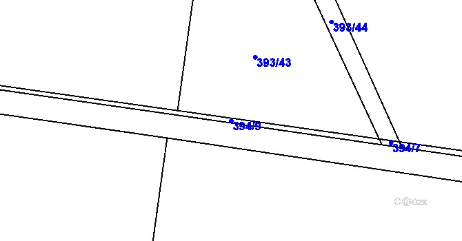 Parcela st. 394/9 v KÚ Páleč u Zlonic, Katastrální mapa