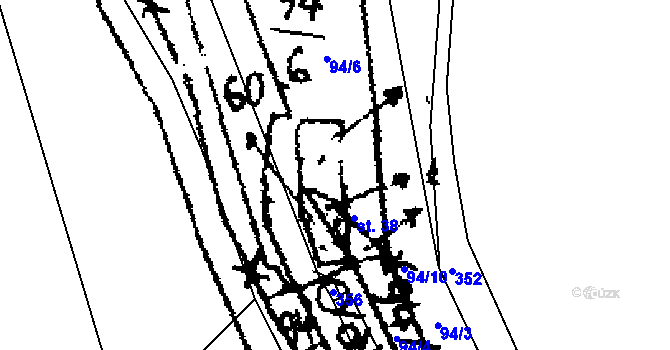 Parcela st. 38 v KÚ Čeradice u Pálečku, Katastrální mapa