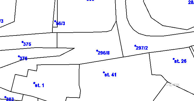Parcela st. 296/8 v KÚ Čeradice u Pálečku, Katastrální mapa