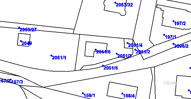 Parcela st. 2051/6 v KÚ Palkovice, Katastrální mapa