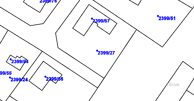 Parcela st. 2399/27 v KÚ Palkovice, Katastrální mapa