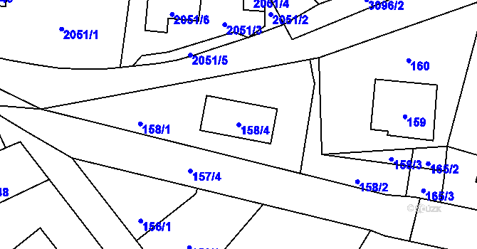 Parcela st. 158/4 v KÚ Palkovice, Katastrální mapa
