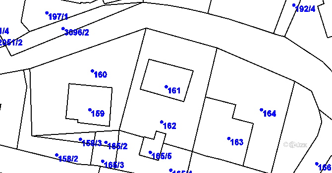 Parcela st. 161 v KÚ Palkovice, Katastrální mapa