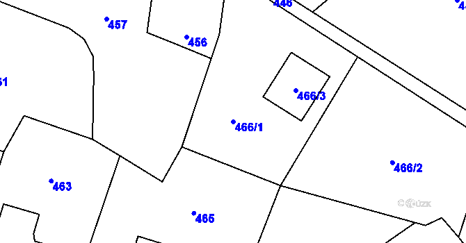 Parcela st. 466/1 v KÚ Palkovice, Katastrální mapa