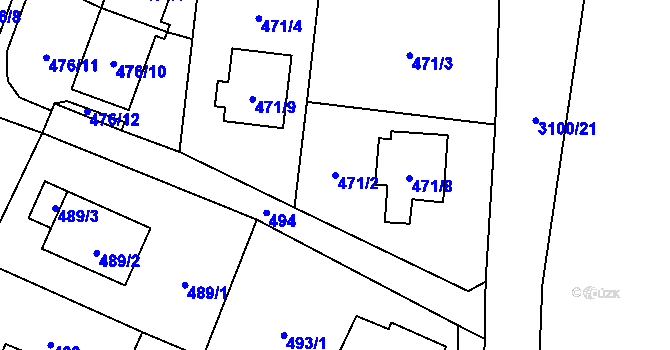 Parcela st. 471/2 v KÚ Palkovice, Katastrální mapa