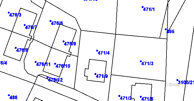 Parcela st. 471/4 v KÚ Palkovice, Katastrální mapa