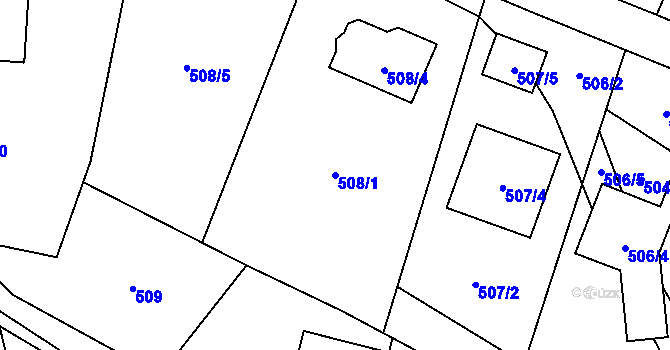 Parcela st. 508/1 v KÚ Palkovice, Katastrální mapa