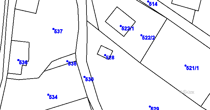 Parcela st. 528 v KÚ Palkovice, Katastrální mapa