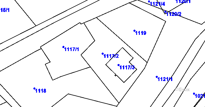 Parcela st. 1117/2 v KÚ Palkovice, Katastrální mapa
