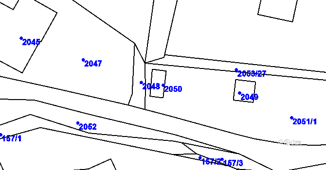 Parcela st. 2050 v KÚ Palkovice, Katastrální mapa