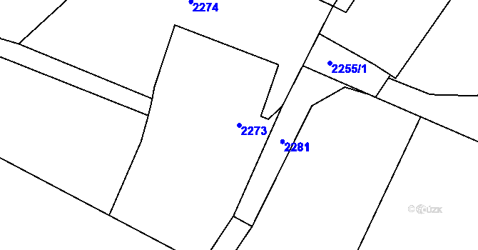 Parcela st. 2273 v KÚ Palkovice, Katastrální mapa