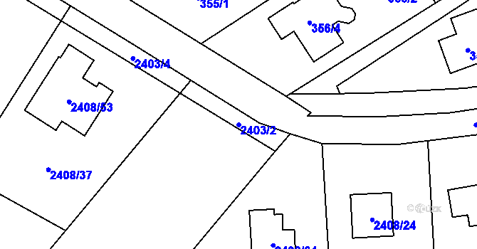 Parcela st. 2403/2 v KÚ Palkovice, Katastrální mapa