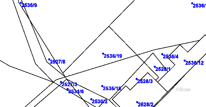 Parcela st. 2536/19 v KÚ Palkovice, Katastrální mapa
