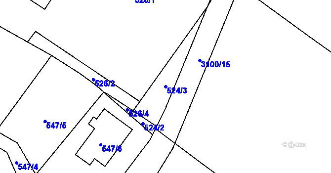 Parcela st. 524/3 v KÚ Palkovice, Katastrální mapa