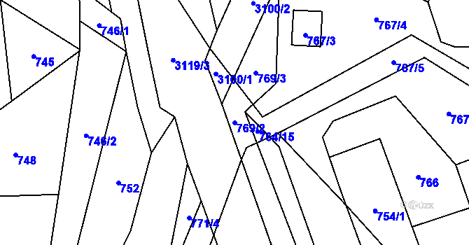 Parcela st. 769/2 v KÚ Palkovice, Katastrální mapa