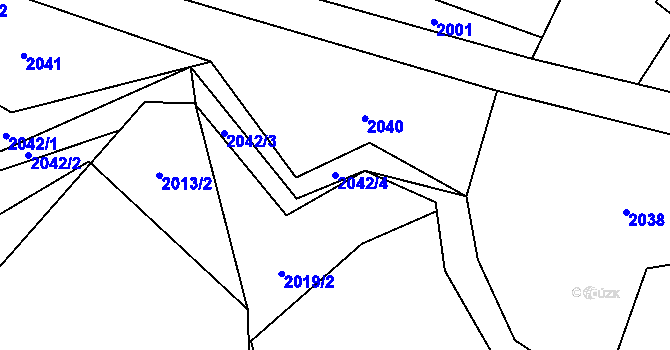 Parcela st. 2042/4 v KÚ Palkovice, Katastrální mapa