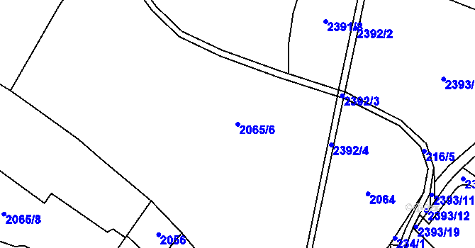Parcela st. 2065/6 v KÚ Palkovice, Katastrální mapa