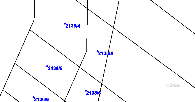 Parcela st. 2135/4 v KÚ Palkovice, Katastrální mapa