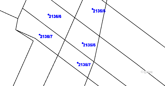 Parcela st. 2135/6 v KÚ Palkovice, Katastrální mapa