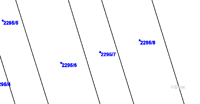 Parcela st. 2295/7 v KÚ Palkovice, Katastrální mapa