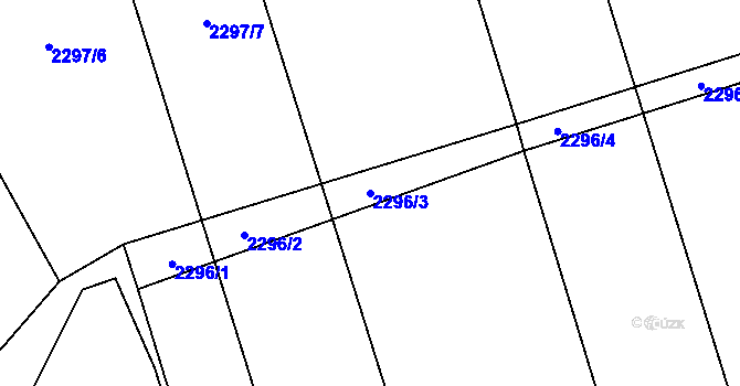 Parcela st. 2296/3 v KÚ Palkovice, Katastrální mapa