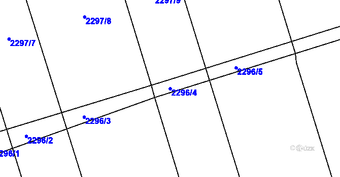 Parcela st. 2296/4 v KÚ Palkovice, Katastrální mapa