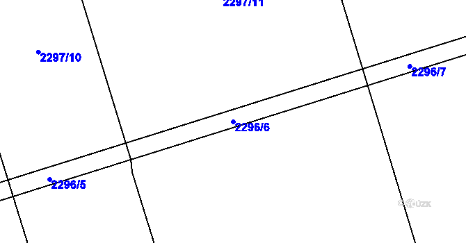 Parcela st. 2296/6 v KÚ Palkovice, Katastrální mapa