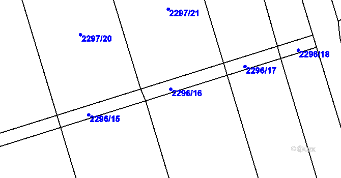 Parcela st. 2296/16 v KÚ Palkovice, Katastrální mapa