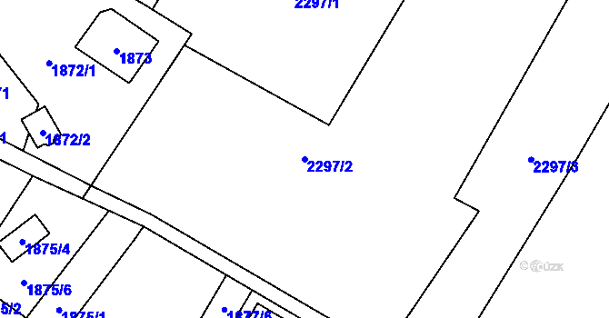 Parcela st. 2297/2 v KÚ Palkovice, Katastrální mapa