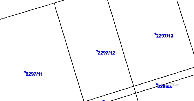 Parcela st. 2297/12 v KÚ Palkovice, Katastrální mapa