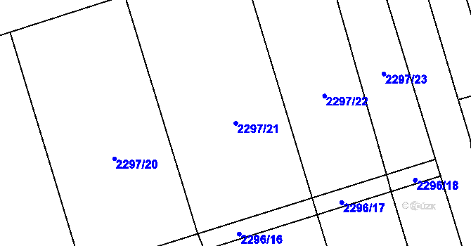 Parcela st. 2297/21 v KÚ Palkovice, Katastrální mapa