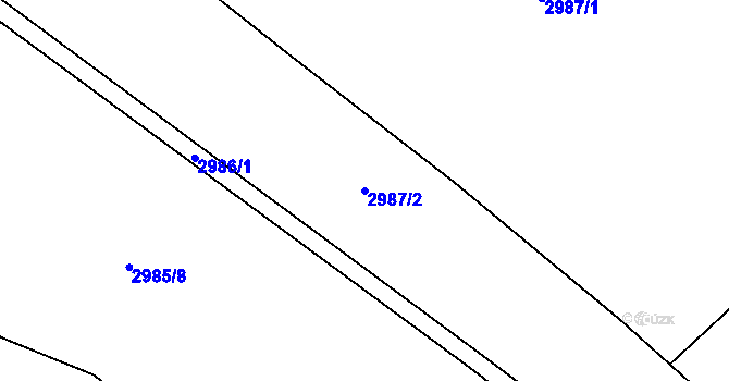 Parcela st. 2987/2 v KÚ Palkovice, Katastrální mapa