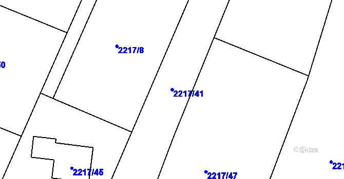 Parcela st. 2217/41 v KÚ Palkovice, Katastrální mapa