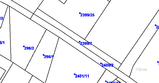 Parcela st. 2399/7 v KÚ Palkovice, Katastrální mapa