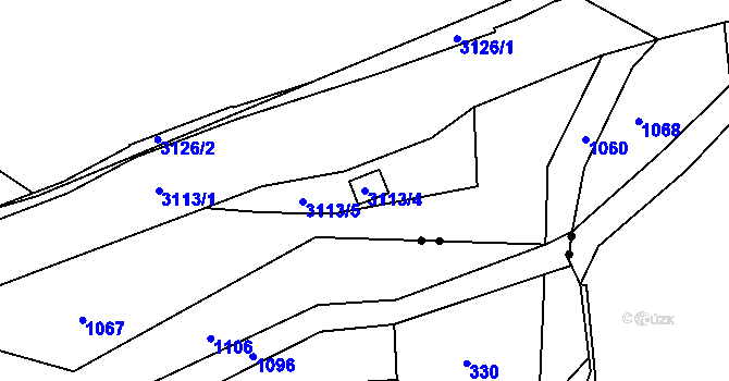 Parcela st. 3113/4 v KÚ Palkovice, Katastrální mapa