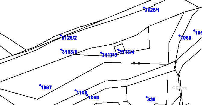 Parcela st. 3113/5 v KÚ Palkovice, Katastrální mapa