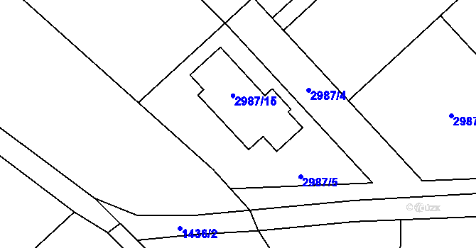 Parcela st. 2987/5 v KÚ Palkovice, Katastrální mapa