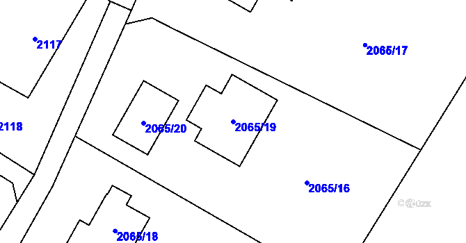 Parcela st. 2065/19 v KÚ Palkovice, Katastrální mapa