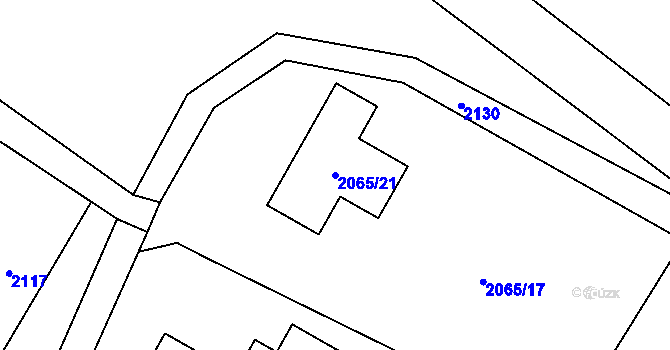 Parcela st. 2065/21 v KÚ Palkovice, Katastrální mapa