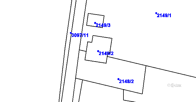 Parcela st. 2149/2 v KÚ Palkovice, Katastrální mapa