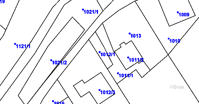 Parcela st. 1012/1 v KÚ Palkovice, Katastrální mapa