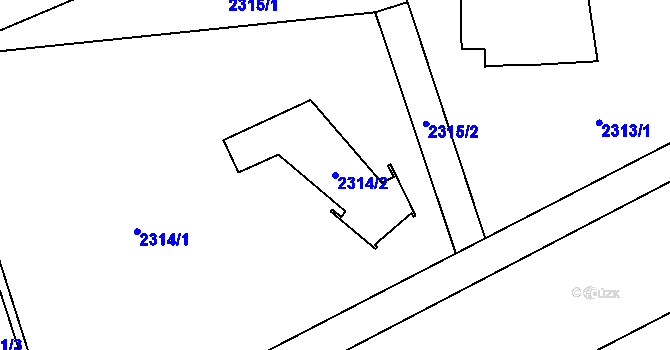 Parcela st. 2314/2 v KÚ Palkovice, Katastrální mapa