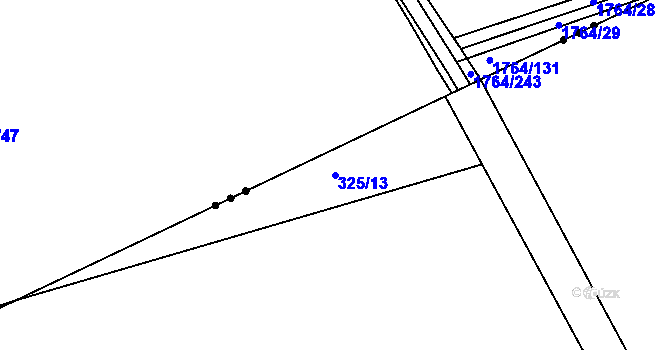Parcela st. 325/13 v KÚ Palonín, Katastrální mapa