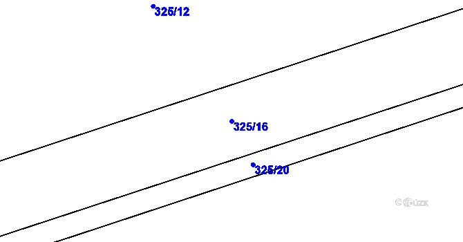 Parcela st. 325/16 v KÚ Palonín, Katastrální mapa