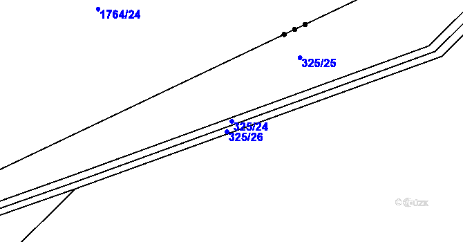 Parcela st. 325/24 v KÚ Palonín, Katastrální mapa