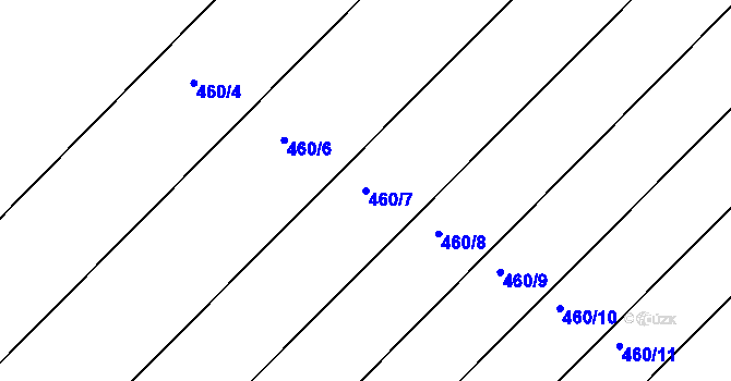 Parcela st. 460/7 v KÚ Palonín, Katastrální mapa