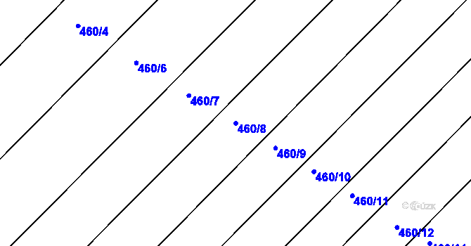 Parcela st. 460/8 v KÚ Palonín, Katastrální mapa