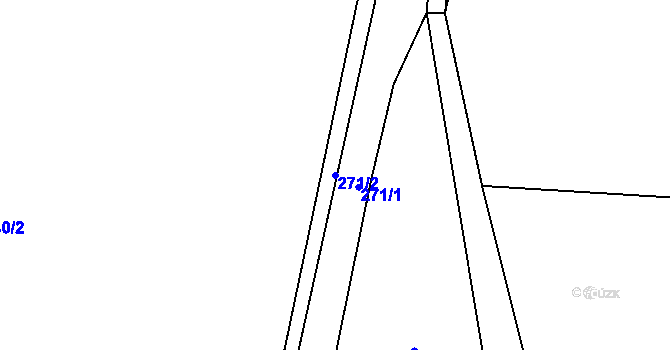 Parcela st. 271/2 v KÚ Žerotín u Panenského Týnce, Katastrální mapa
