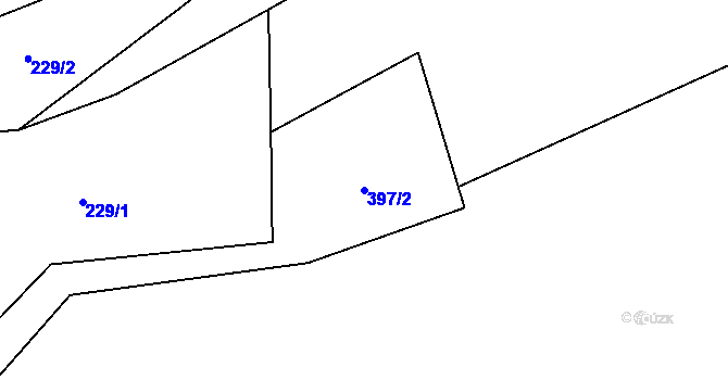 Parcela st. 397/2 v KÚ Žerotín u Panenského Týnce, Katastrální mapa